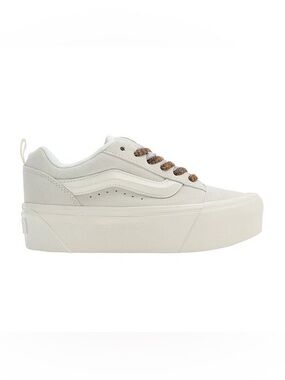 [BRAND NEW] VANS KNU STACK WHITE MULTI-COLOR LACES WOMENS CASUAL PLATFORM SHOES